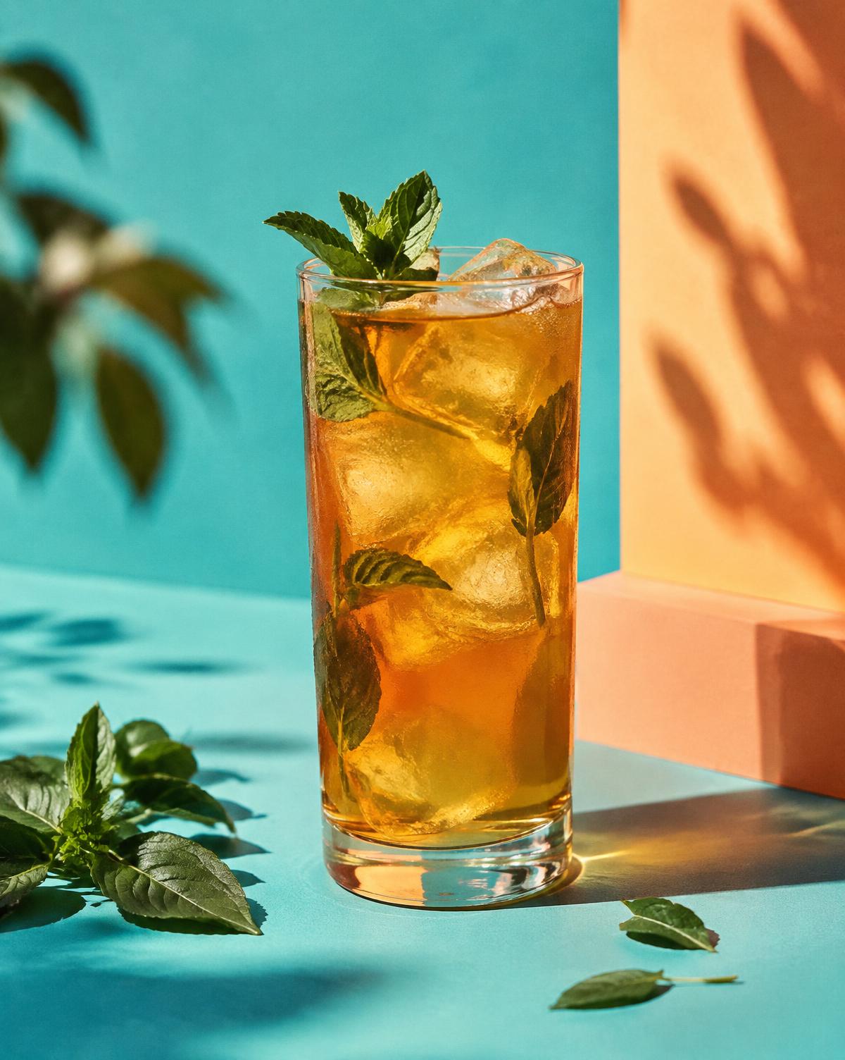 Turquoise tea still life